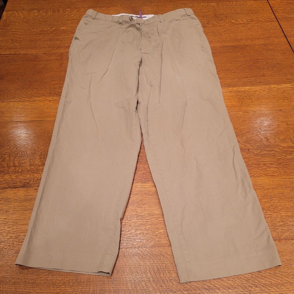 Hiltl Chino Pants Mens Brown Ultimate Trouser Flat Front 38x30